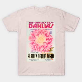 Peacock Dahlia Farms Catalogue T-Shirt